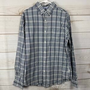 The Original Ben Sherman Gray Oxford Check Long Sleeve Button Up Size Medium